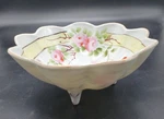 Vintage Hand Painted Nippon Porcelain 3 Footed Small Pink Floral Bowl 6 Wide. Fixed Price $18.00.