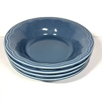 Set Of 4 Euro Ceramica Naperon Blue Rim Soup Cereal Bowls Portugal 7.5". Fixed Price $17.90.