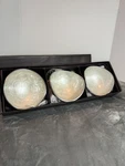 Set Of Three Simply Designz Organic Nut Bowls Handcrafted India 5IN New. Fixed Price $27.00.