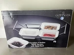 Godinger Porcelain 4 Section Relish Servers With Metal Rack -nice And New. Fixed Price $39.99.