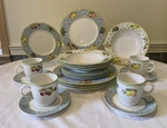20 Pc Set Mikasa Optima Fruit Rapture Y4001 Fine China Dishes Plate Soup Bowl. Fixed Price $79.99.