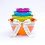 Confetti Nesting Mixing Bowls Set 4-PIECE Colorful Kitchen (18OZ, 1.2.... Fixed Price $64.43.