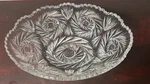 American Brilliant Cut Glass 11-3/4" Oval Bowl. Fixed Price $72.00.