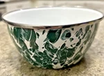 Golden Rabbit Enamelware Swirl Green White Cereal Bowl 6 Stainless Steel. Fixed Price $9.99.