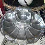 Wilton Armetale Rwp Pewter Shell Hors D'oeuvre Server Tray Polished #356874. Fixed Price $13.00.