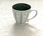 Starbucks Barista Mug 2003 Red Diamonds Green Swirls Pedestal 16OZ. Fixed Price $17.00.