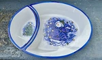 Papel Giftware Winterfest Chip And Dip Set Snowman Blue White 12". Fixed Price $10.00.