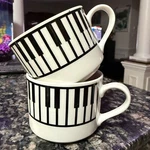 Vintage Rare Two 1998 Piano Keyboard Music Tea Mugs Aim Albert Elovitz. Fixed Price $27.26.