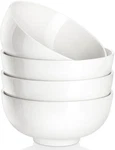 26 Oz Porcelain Soup Bowls Set Of 4, White Ceramic For Kitchen, Cereal .... Fixed Price $22.30.