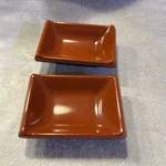 Ekco Pao Dipping Sauce Dishes Laquerware? Ceramic Rust/black 3 1/2 X. Fixed Price $20.00.