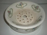 Antique Flower Frog Bowl Porcelain Mintons Isola Rd No 525436 Very Rare 18 Holes. Fixed Price $94.92.