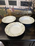 Set Of 3VTG Favolina Diana White 8.25 Bowl Wide Ivy & Gold Trim Poland. Fixed Price $23.00.