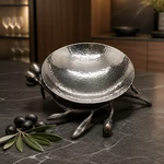 Michael Aram Olive Branch Nut Dish Classic Mixed Metal Hammered Bowl. Fixed Price $79.00.