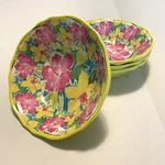 Nicole Miller Home Salad Bowls Set Of 4 Floral Melamine Hibiscus Pink. Fixed Price $13.89.