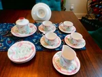 Sango Home For Christmas Pink (3321) 1989 - Korea, Set Of 17 Pieces. Fixed Price $59.99.