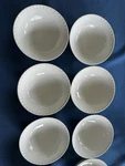 Royal Copenhagen Cereal Bowls White Fluted Half Lace. Fixed Price $30.00.
