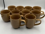 Citrus Grove Brown Ceramic Coffee Mugs Ten-piece Set Microwave Dishwasher Safe. Fixed Price $40.00.