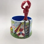 Whimsical Ceramic Beach-themed Boston Warehouse Flamingo Dip/spreader Set. Fixed Price $12.00.