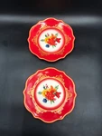 2 Pioneer Woman Winter Bouquet Red Floral 8.5" Luncheon Plates Stoneware China. Fixed Price $15.75.