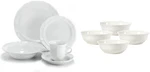 French Countryside 40-PIECE Dinnerware Set & Cereal Bowls, White. Fixed Price $386.99.