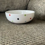 Spode Baking Days Bowl White W/ Multicolor Polka Dots Hand Decorated 2007. Fixed Price $26.99.
