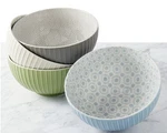 Denmark, 4-PIECE All-purpose Porcelain 8" Bowl Set. Fixed Price $42.00.