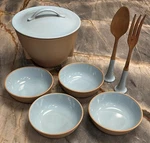 Mcm Chateau Buffet Le Saladier Covered Bowl, 4 Bowls, Fork & Spoon. Fixed Price $69.99.