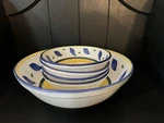 Williams Sonoma Tournesol Ceramic BOWLS(5) Serving & Pasta Italy. Fixed Price $149.99.