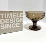 Iittala Kastehelmi (dew Drop) Footed Bowl Sand 104MM Finland, Oiva Toikka. Fixed Price $25.00.