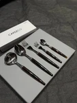 Capdeco Luxury French Flatware Spoon Fork Set Marble Handle Kitchen Dining. Fixed Price $183.05.