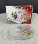 Mikasa Festive Bells Oblong Platter 10 1/4" Glass WY160/349 Japan Nib New. Fixed Price $15.95.