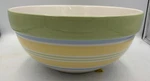 Pampered Chef Striped Large 12" Mixing Bowl Hostess Set #2295 -blue Yellow Green. Fixed Price $44.99.