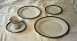 New Noritake 4166 05E Crestwood Platinum 5PC Setting Plate Cup Saucer. Fixed Price $21.95.