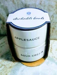 TARGET-2 Count Ceramic Stackable Bowls:apple Sauce/sourcream. White-food Safe.. Fixed Price $39.88.