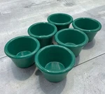 Set Of 6 Vintage Gessner Products Condiment Cups Teal Melamine # 0391 Usa. Fixed Price $15.29.