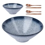 Lareina Ceramic Japanese Ramen Bowls, 2 Sets Piece 60 Ounce, Large Noodle S.... Fixed Price $45.77.