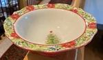 Pioneer Woman Holiday Cheer 8 1/4" Footed Serving Bowl New!!. Fixed Price $29.99.