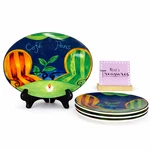 Vintage Furio Cafe 4914-46 Paris Oval 8.5" X 7.75" Salad Plates Set Of. Fixed Price $33.99.