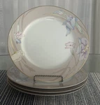 Charisma Beige By Mikasa SET/4 Dinner Plate Pastel Floral On Gold Trim. Fixed Price $65.00.
