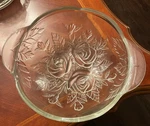 Vintage King Malaysia Crystal Clear Ella Flor 12" Elegant Bowl With Handles!nice. Fixed Price $15.99.