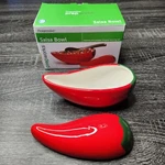 Progressive Salsa Bowl 3 Piece, Ceramic, Chili Pepper Shaped Serving Set. Fixed Price $15.00.