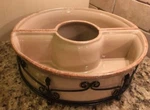 Southern Living At Home Montcrest Sectioned Container 41031 Neutral Ceramic Iron. Fixed Price $60.00.