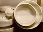 Robert Weiss Ceramics Speckled Soup And Cracker Bowl # 1012 Vintage Mid Century. Fixed Price $18.70.