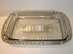 Oneida Silver-plated Baker Basket With Rectangular Glass Liner. Fixed Price $17.95.