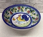 Vietri Italy Galletto Rooster Bowl Round Serving Dish Hand Painted 10.5. Fixed Price $89.00.
