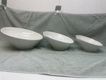 Set Of 3 Skalny Collection White Ceramic Nesting Slanted Serving Bowls 7-12. Fixed Price $30.03.