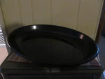 Oca M-34 Melamine Black Oval Display Serving Bowl Dish 22"L X 16.5"W 3"D. Fixed Price $14.25.