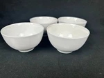 Four Coupe Cereal Bowls Wedgwood Emeril Super White Micaceous Herbaceous 5 1/2". Fixed Price $59.95.