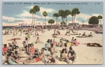 Postcard Florida Saint Petersburg Sunbathing On Spa Beach With Pier 71E. Fixed Price $5.00.
