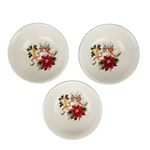 3 Mikasa Italian Holiday Cereal Soup Bowls 7 DD912 Rare Poinsettia Horn Ribbons. Fixed Price $35.97.